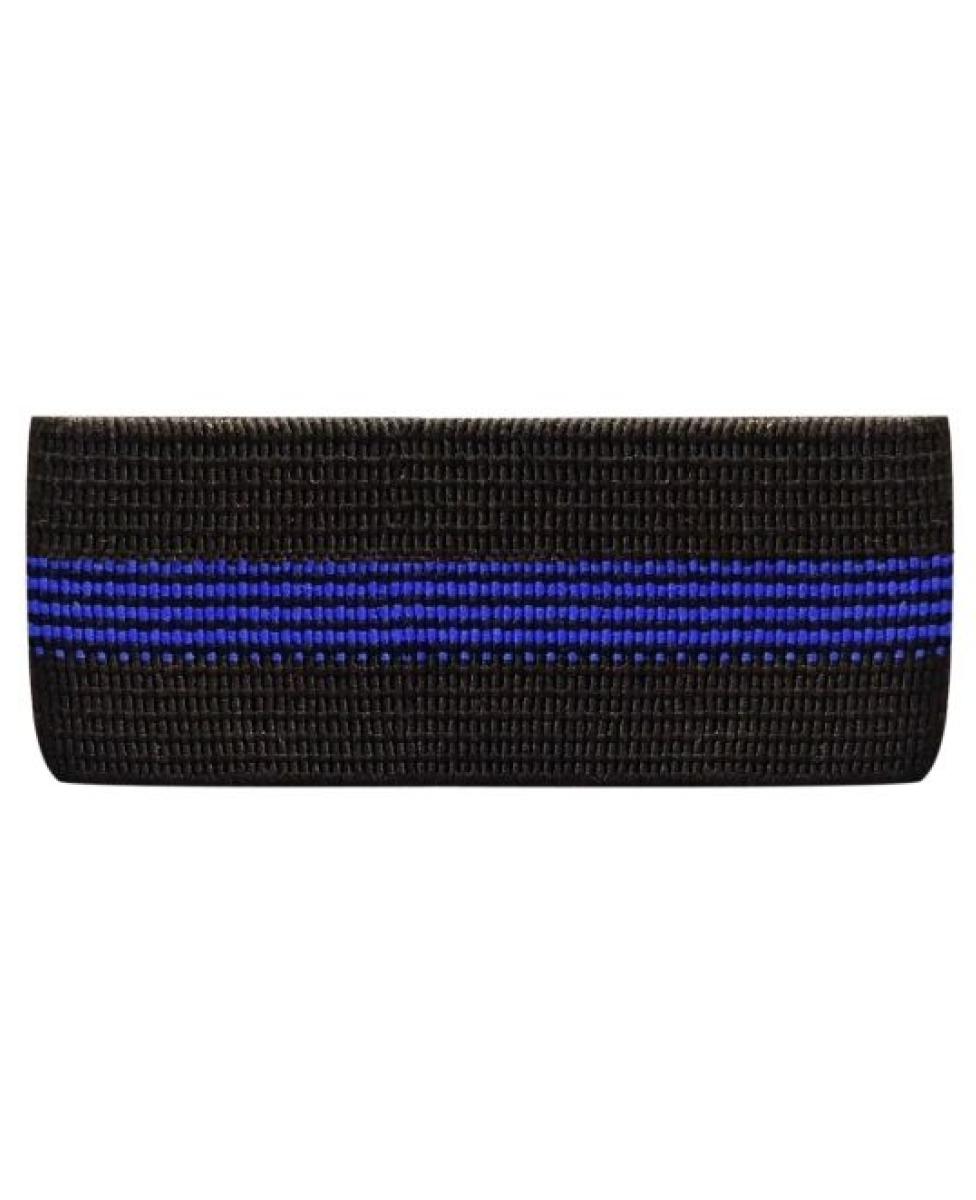 Badge Mourning Band, Blue Stripe (Black/Blue)