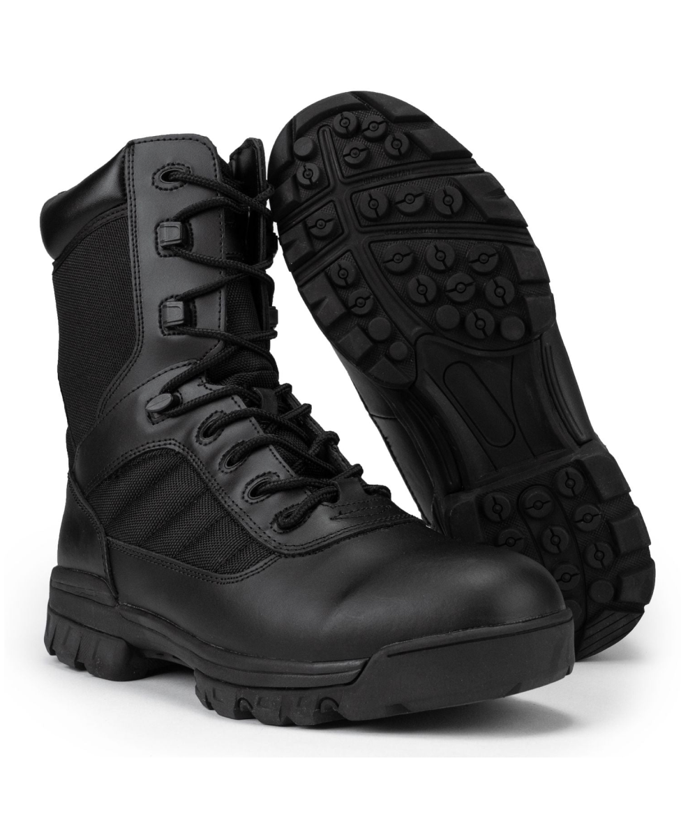 8″ CoolMax Ryno Gear Tactical Combat Side Zip Boots (Black)