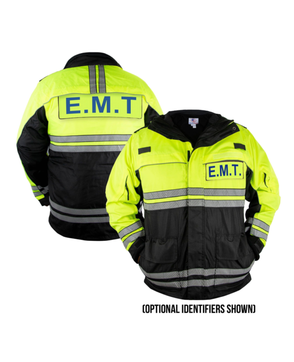 First Class High Visibility Waterproof Parkas with Reflective Striping