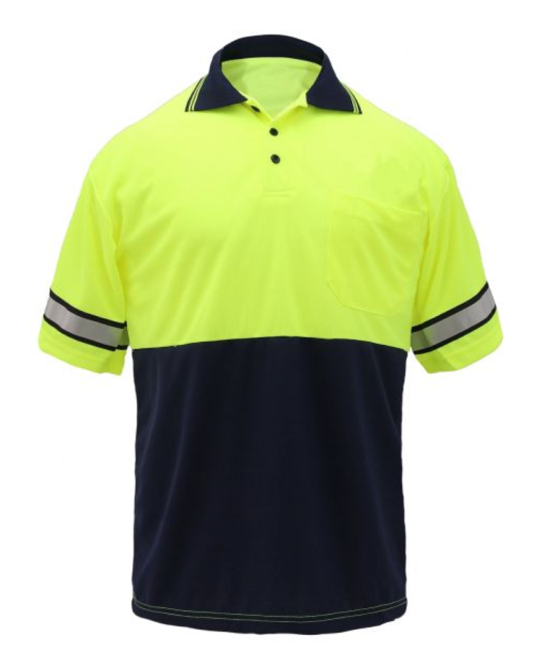 First Class Two Tone Polyester Polo Shirt