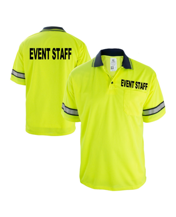 First Class High Visibility Polyester Polo Shirt with ID