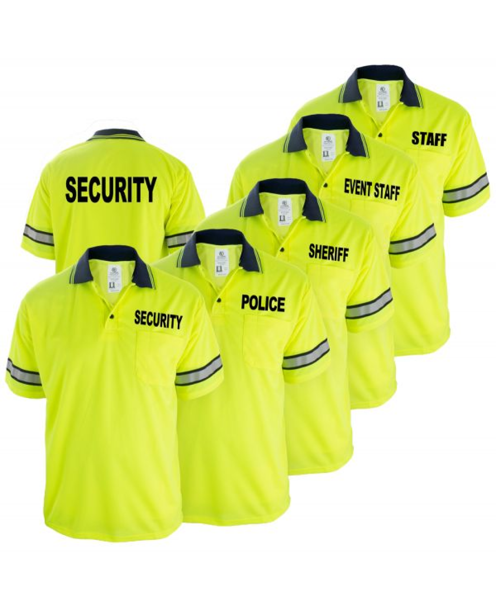 First Class High Visibility Polyester Polo Shirt with ID