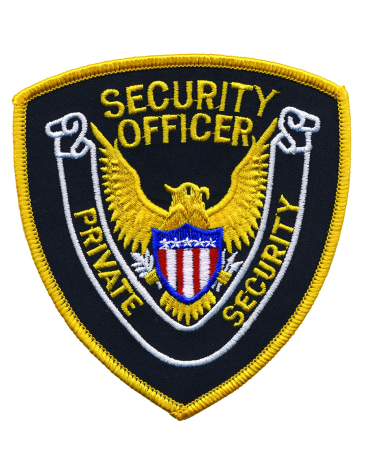 Private Security Officer Shoulder Patch (Gold on Black/Gold)