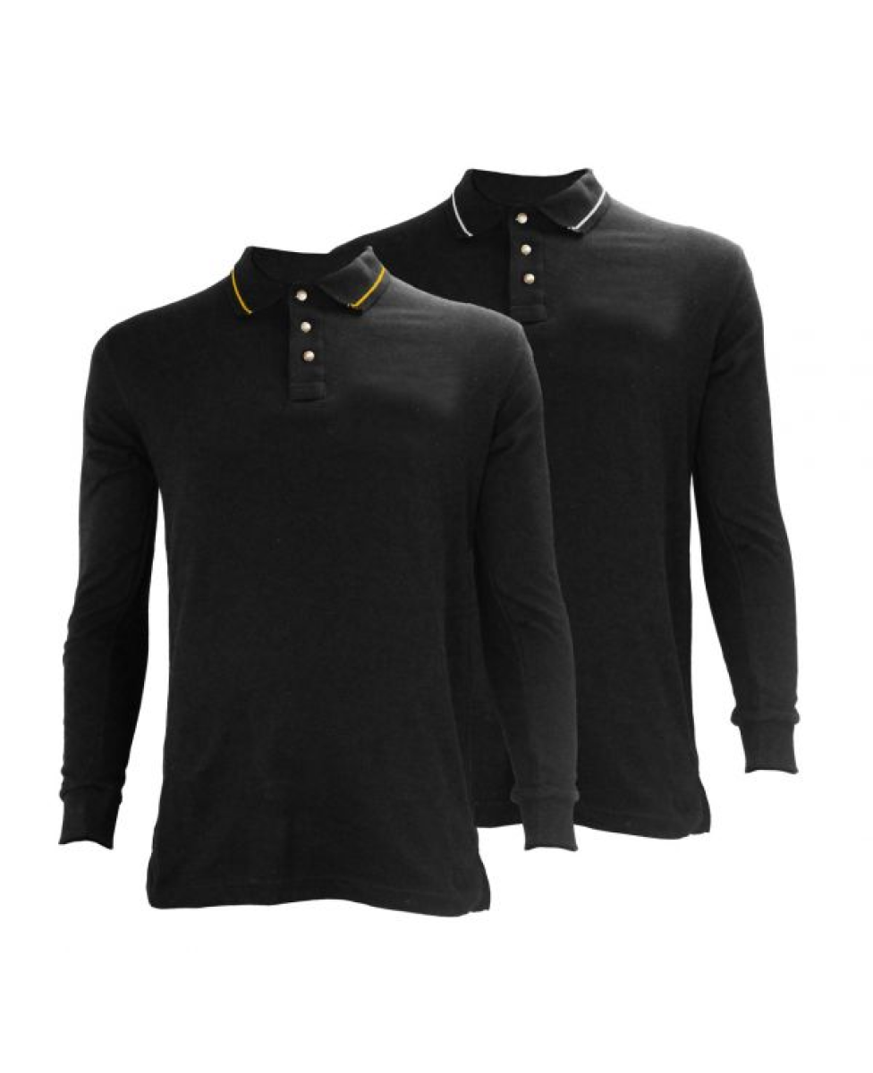 First Class Long Sleeve Polycotton Tactical Stripe Polo Shirts