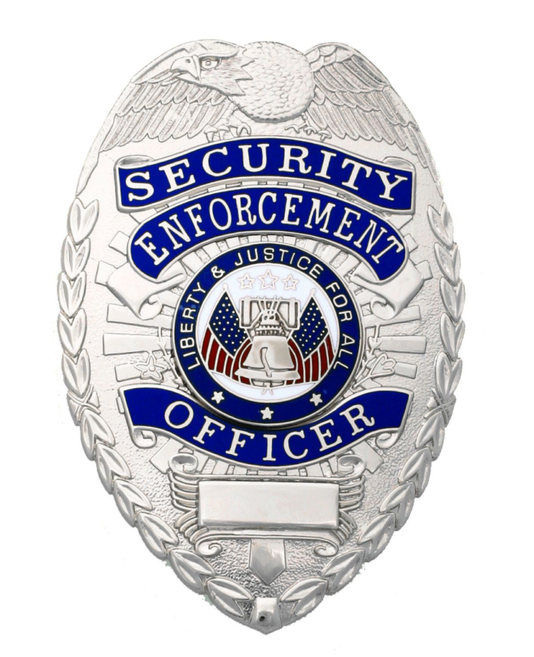 SECURITY ENFORCEMENT OFFICER SILVER SHIELD BADGE