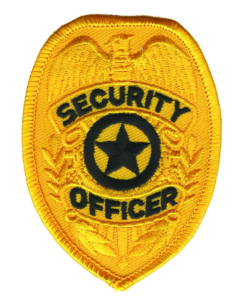 Security Officer Chest Emblem (Black on Gold)
