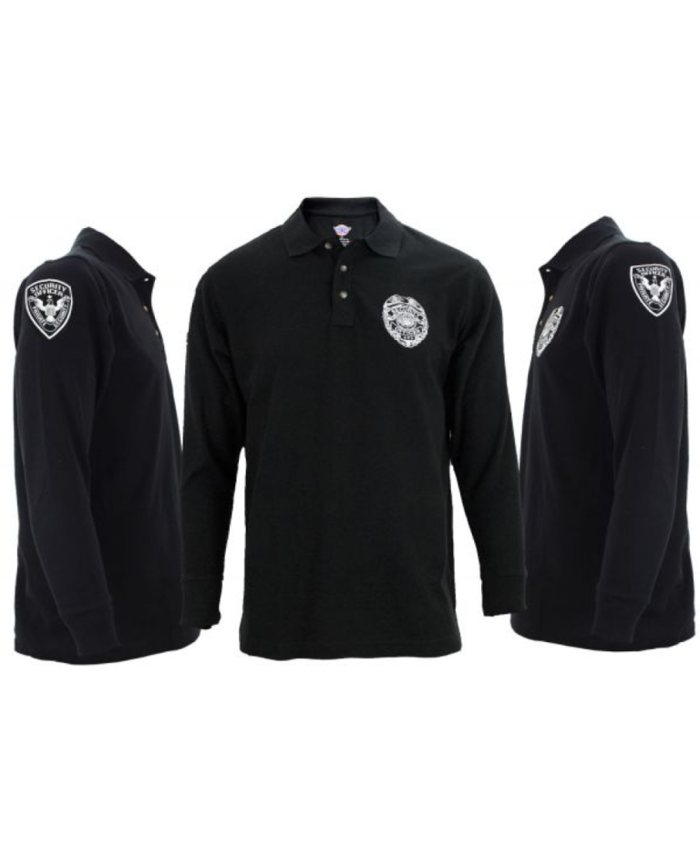 First Class Poly/Cotton Security Long Sleeve Polo Shirt