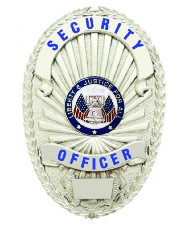 First Class Security Officer Silver Shield Badge