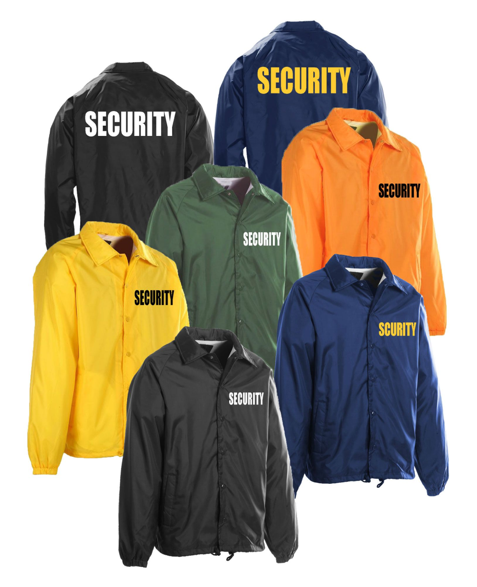 First Class Security Windbreakers with ID